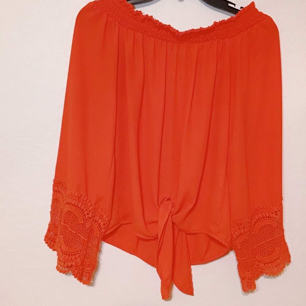 Orange XOXO top